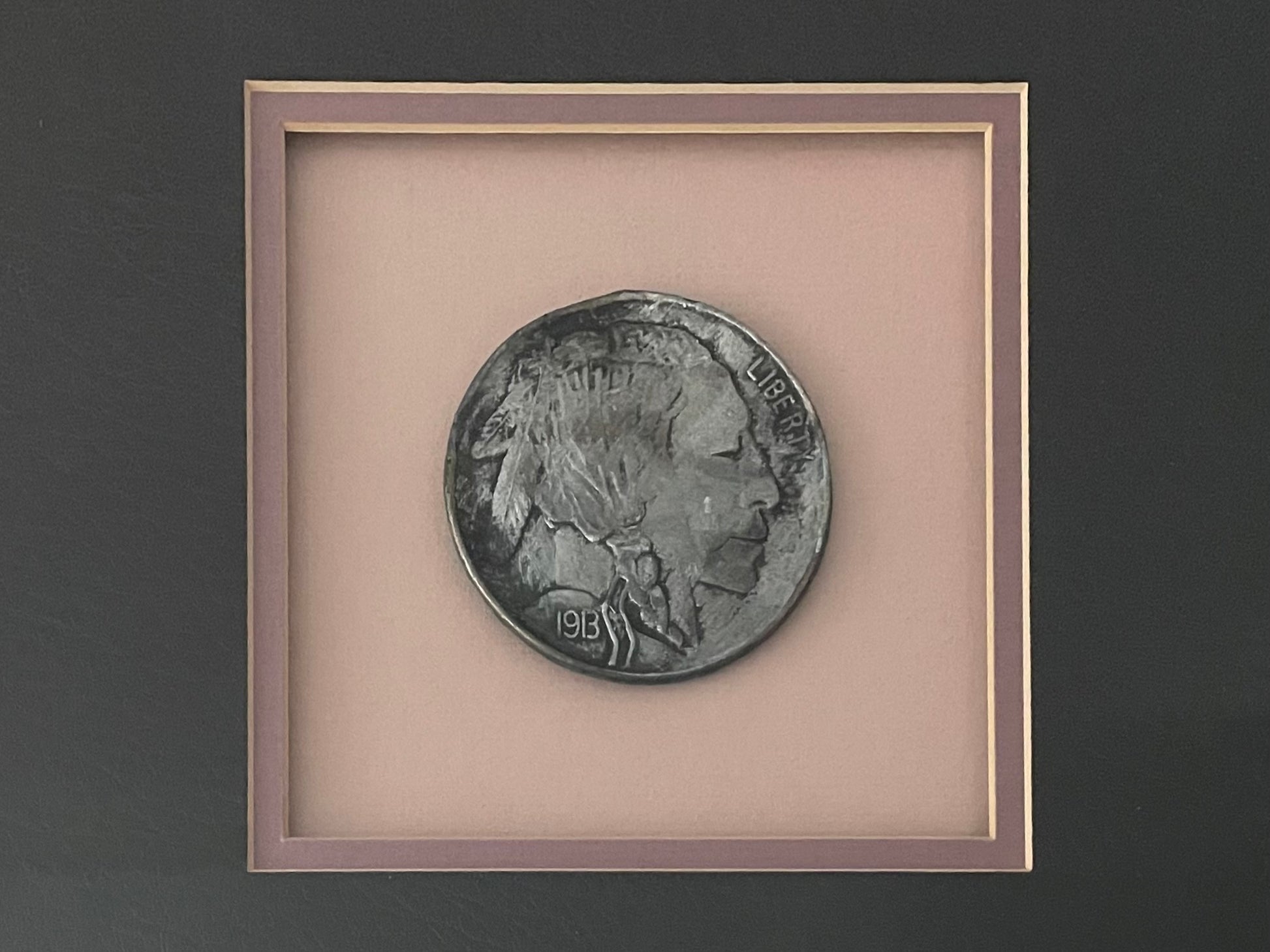 Iconic 1913 Buffalo Nickel American Liberty Encased Framed Art