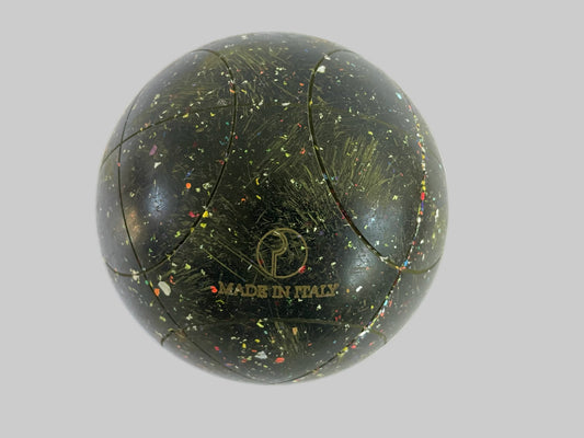 Green Marbleized Textured Decorative Bocce Ball Made In Italy