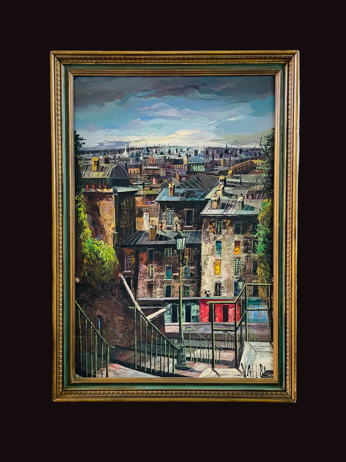 Impressionist Paris Cityscape Oil On Canvas Signed Valera