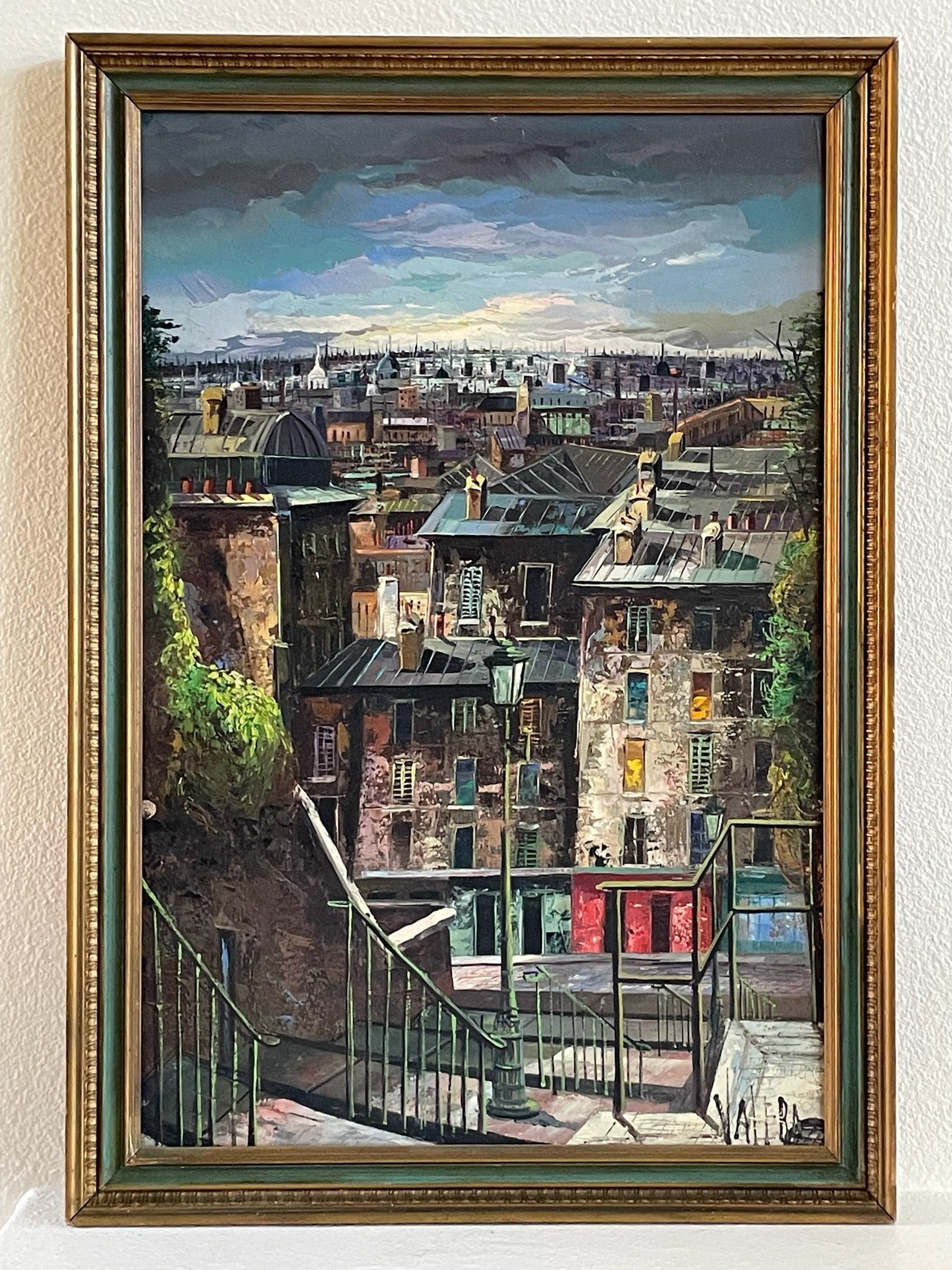 Impressionist Paris Cityscape Oil On Canvas Signed Valera