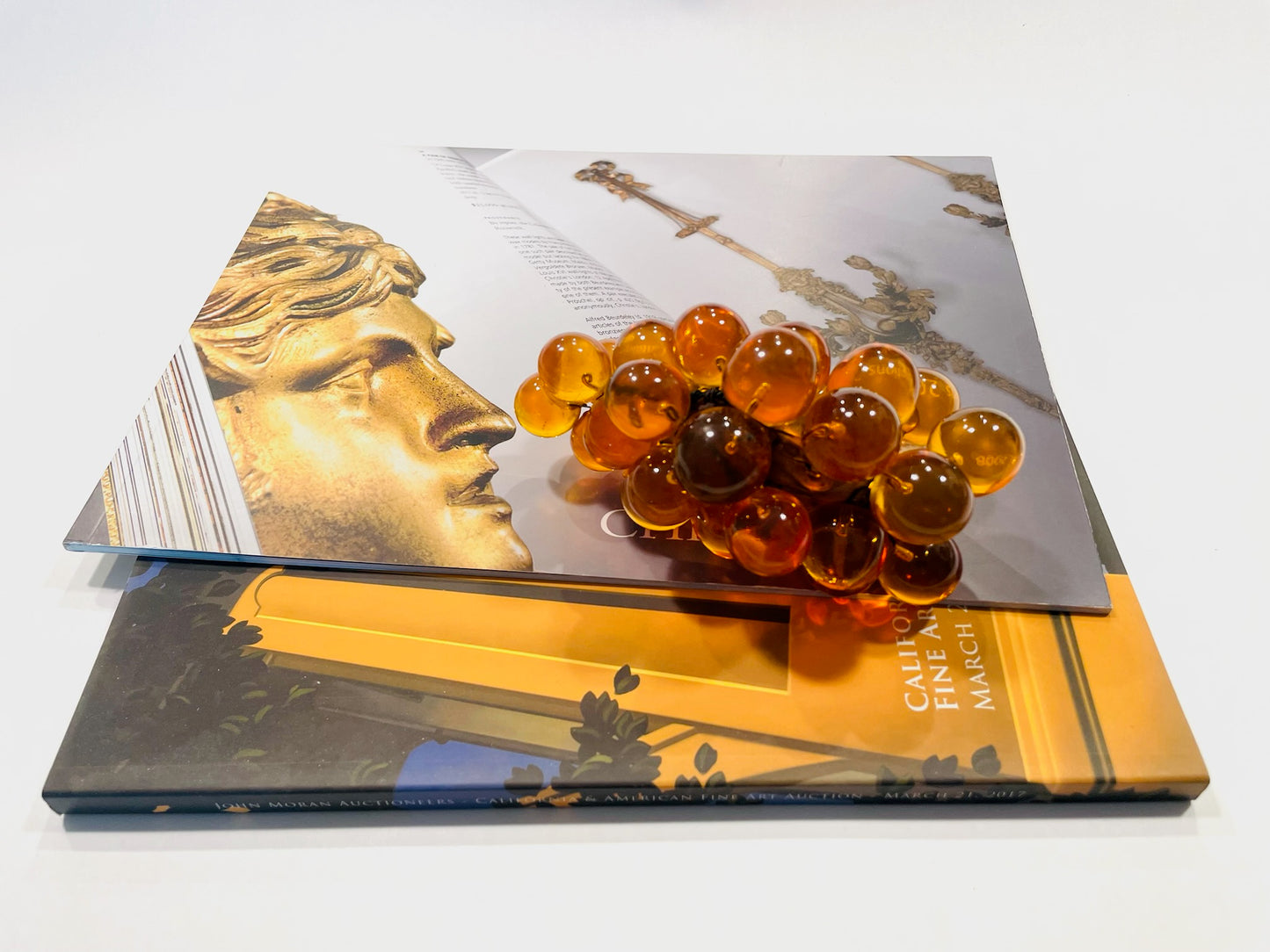 Mid Century Modern Golden Lucite Grape Cluster