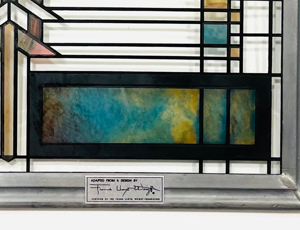 Adopted From A Design By Frank Lloyd Wright Stained Glass Panel
