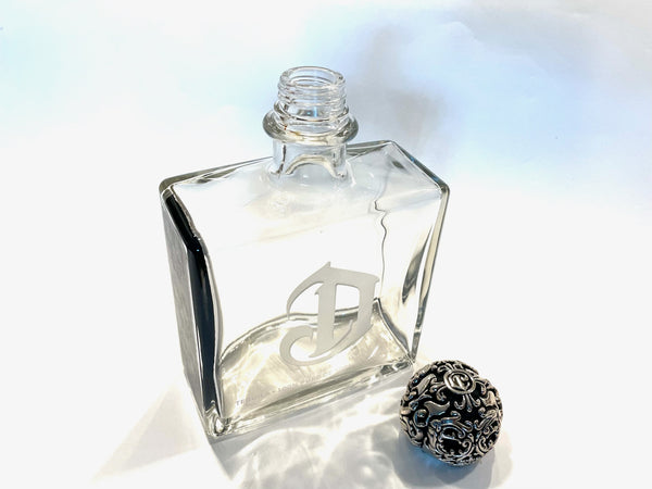Deleon Platinum Square Glass Pewter Top Empty Tequila Decanter