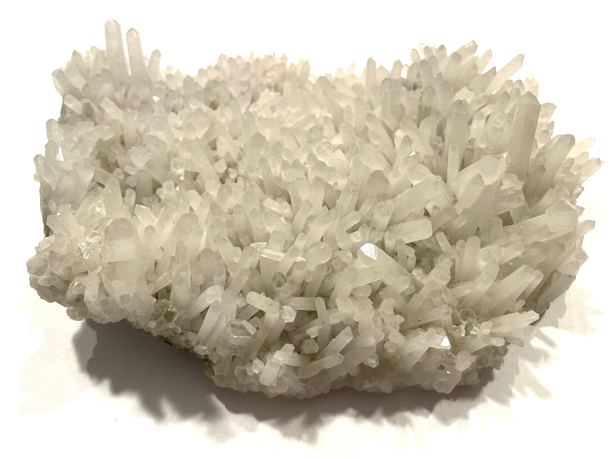 Milky Mineral Quartz Hexagonal Luster Sculpture