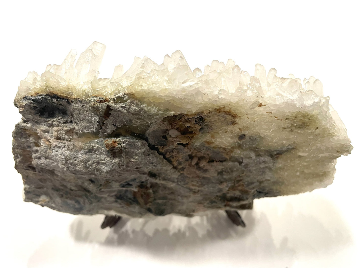 Milky Mineral Quartz Hexagonal Luster Sculpture