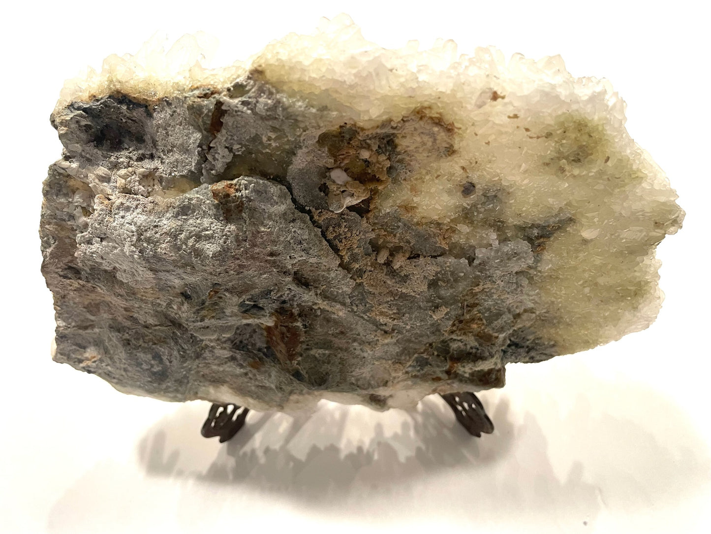 Milky Mineral Quartz Hexagonal Luster Sculpture