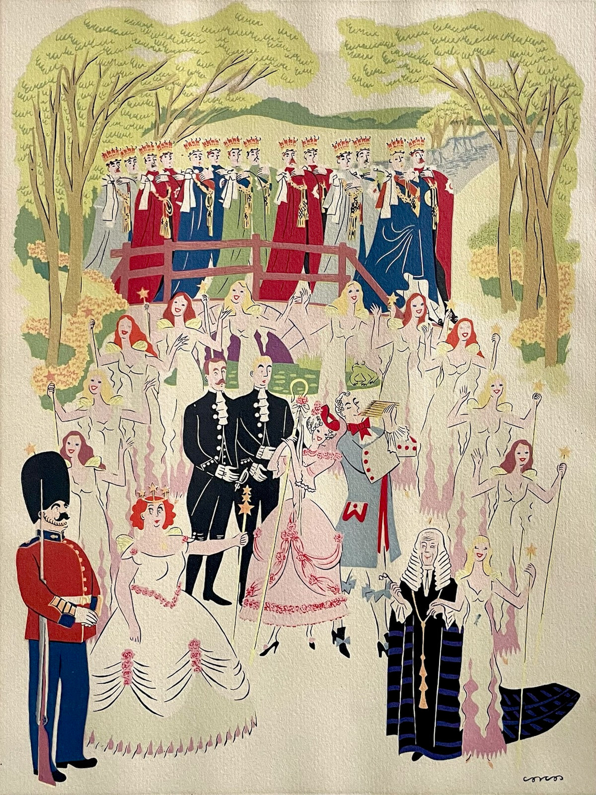 Gilbert and Sullivan Operetta Ruddigore Illustrated Print Lucille Corcos