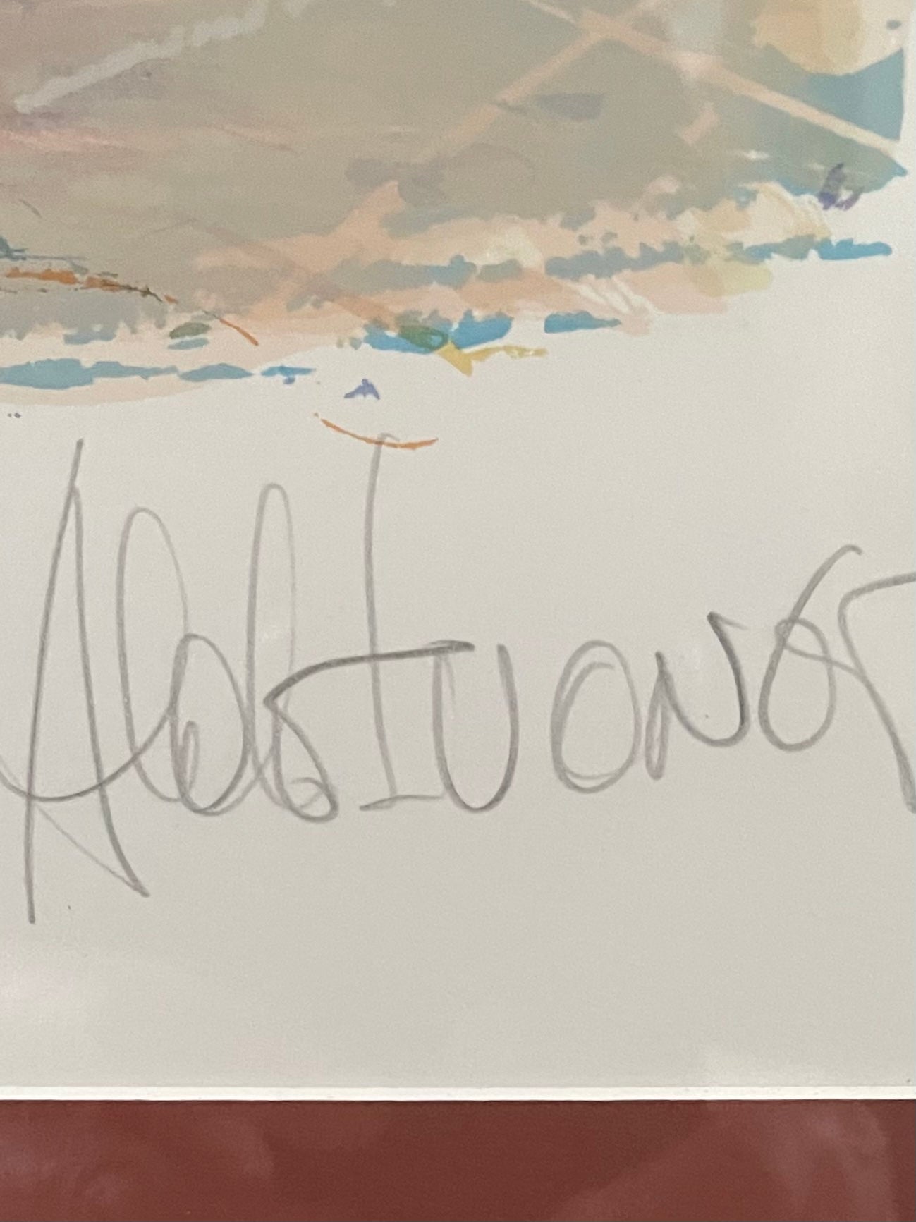 Aldo Luongo Blue Coast Pencil Signed Lithograph – Designer Unique