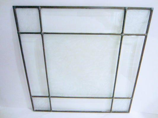 Beveled Glass Decorative Floral Squre Window Panel 