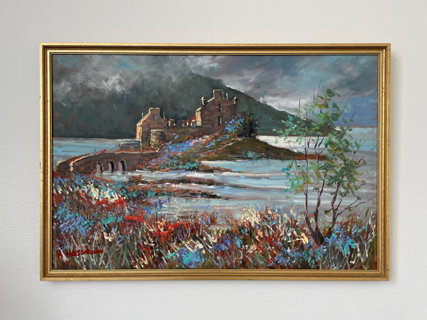 Impressionist Seaside Painting Oil On Canvas  Artist Signed
