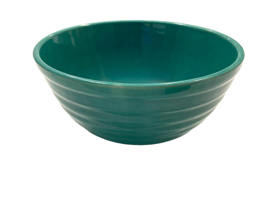 Padre California Vintage Ringware Jade Green Mixing Pottery Bowl With Flame Mark