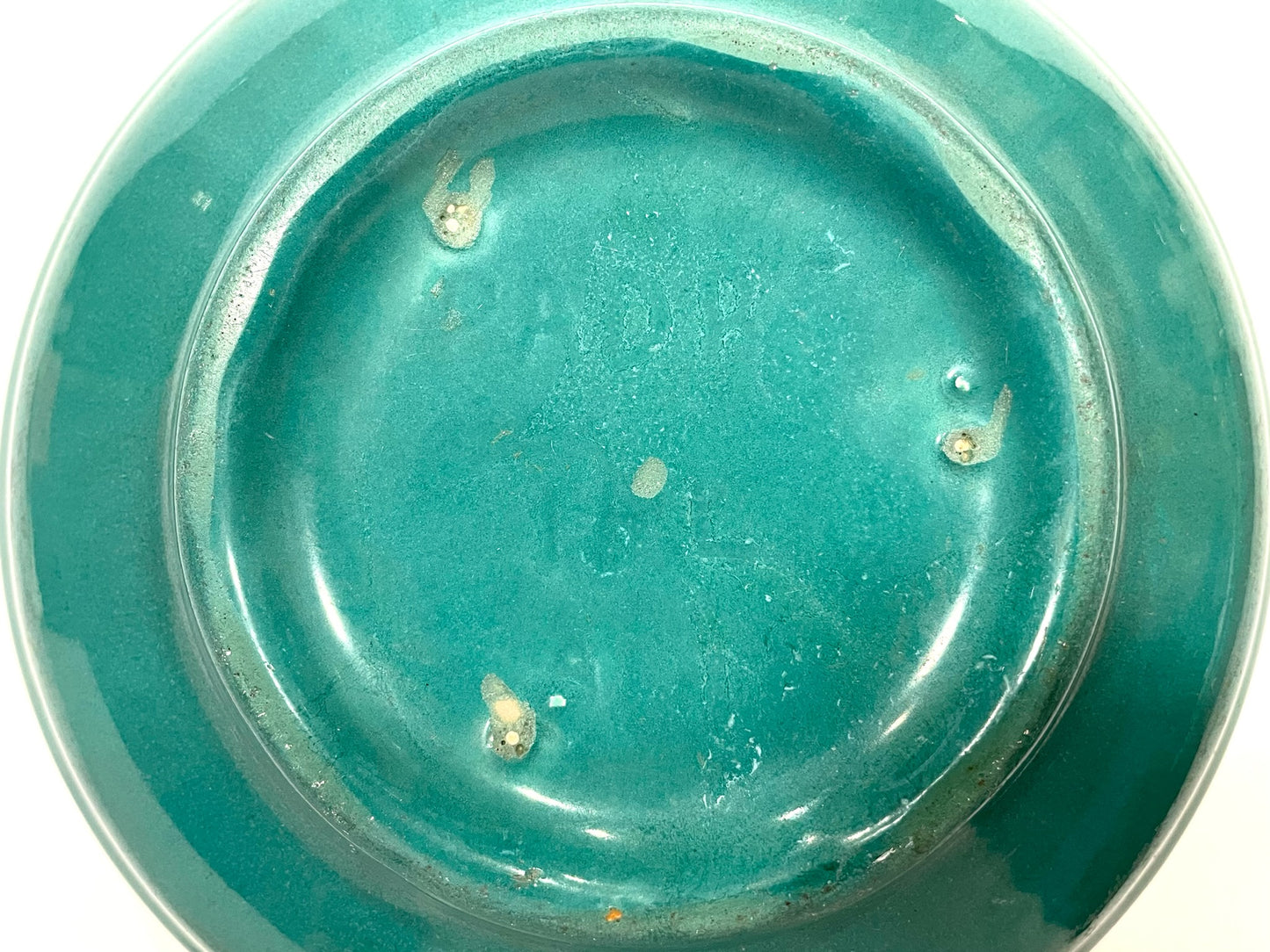 Padre California Vintage Ringware Jade Green Mixing Pottery Bowl With Flame Mark