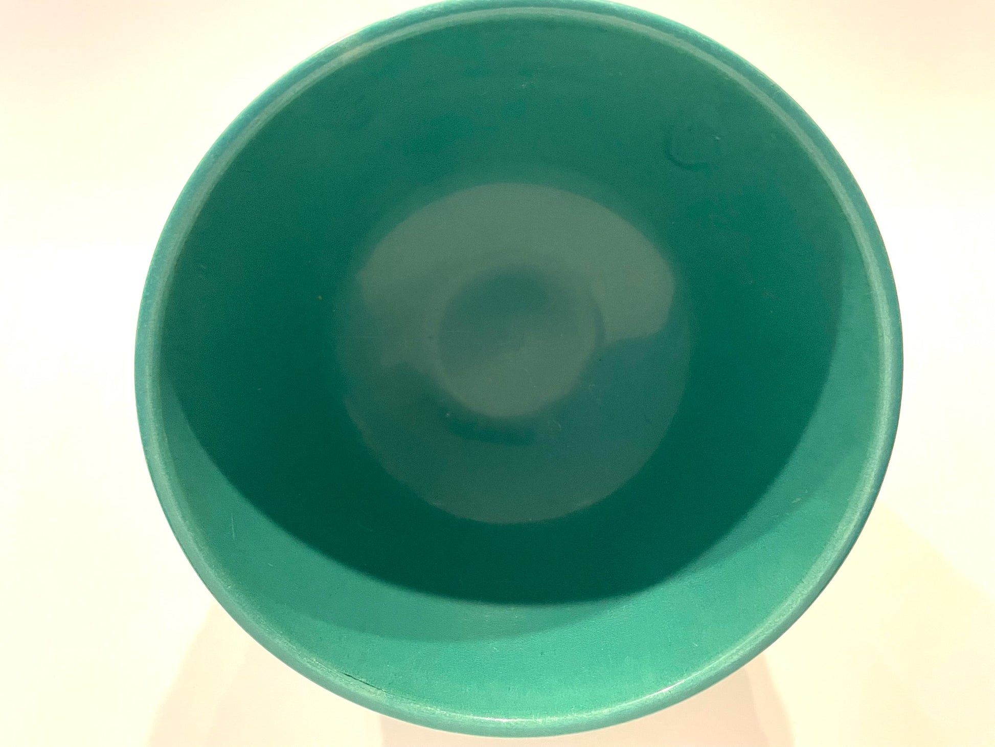 Padre California Vintage Ringware Jade Green Mixing Pottery Bowl With Flame Mark