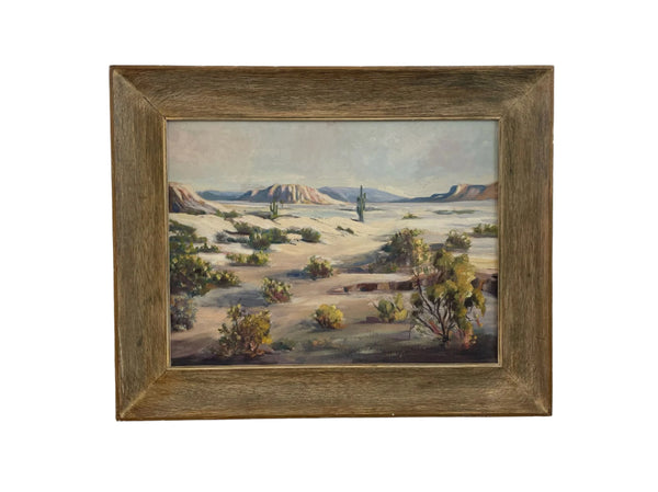 Earl Tarr California Landscape Desert Signed Painting On Canvas Board