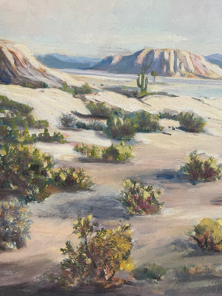 Earl Tarr California Landscape Desert Signed Painting On Canvas Board