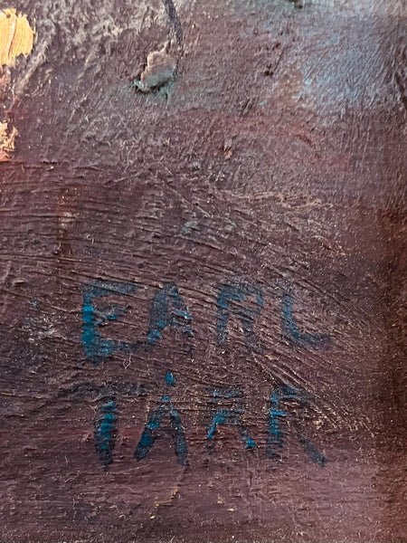 Earl Tarr California Landscape Desert Signed Painting On Canvas Board