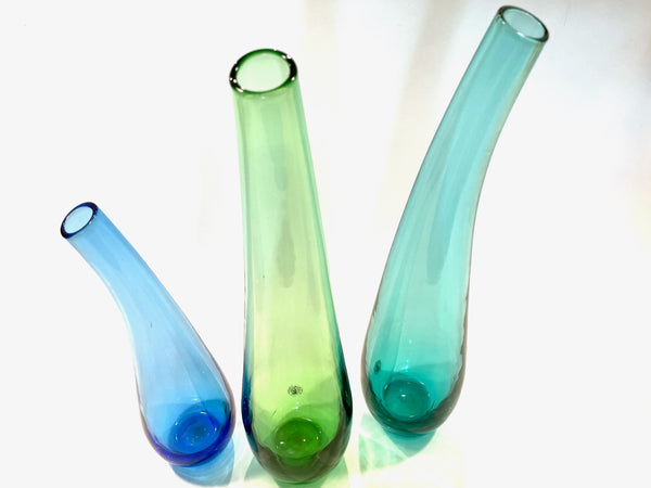 Hand Made Quality Three Colored Glass IKEA Vases