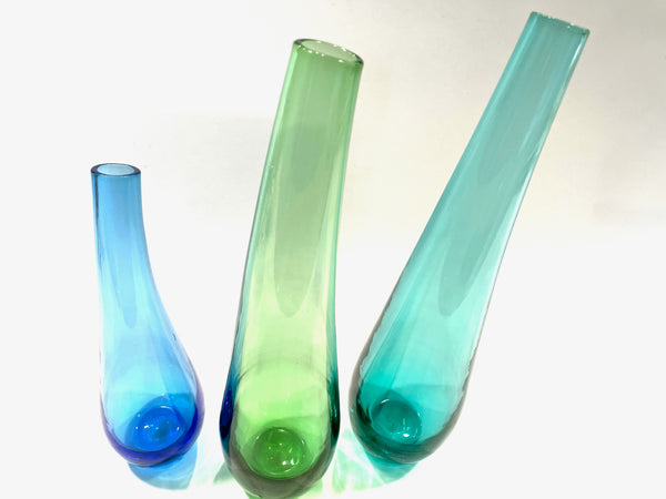 Hand Made Quality Three Colored Glass IKEA Vases