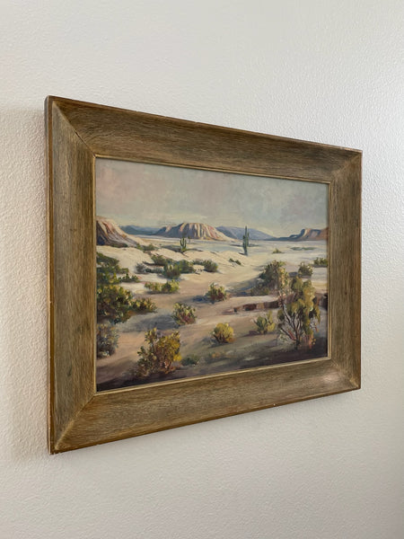 Earl Tarr California Landscape Desert Signed Painting On Canvas Board