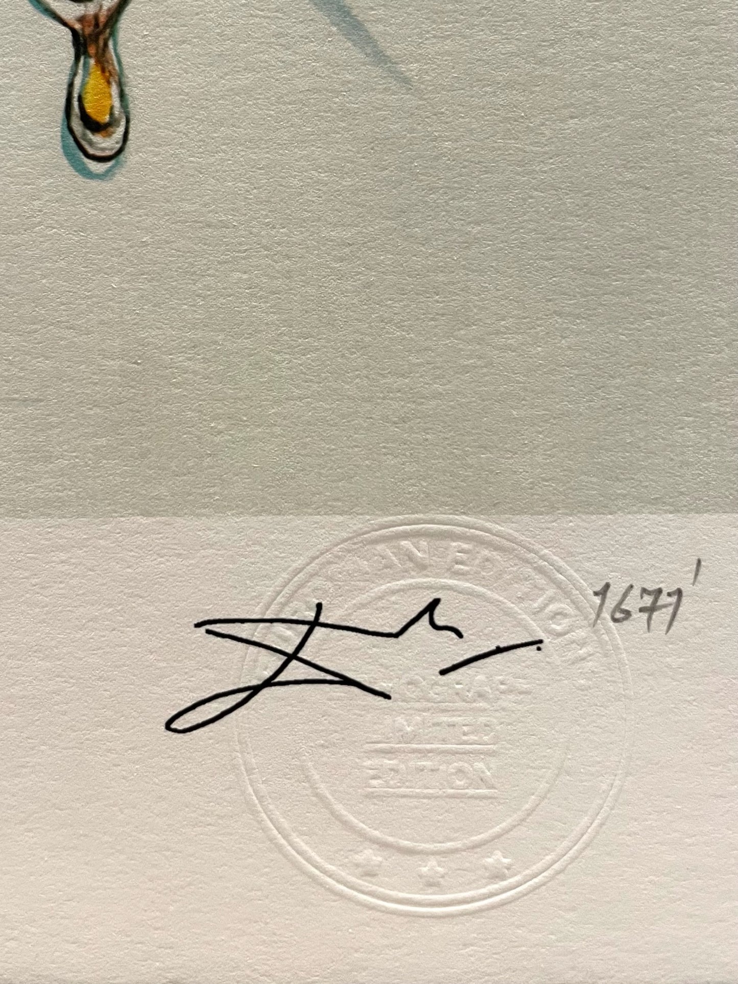 Melting Clock Surrealist Lithograph Attribute Salvador Dali