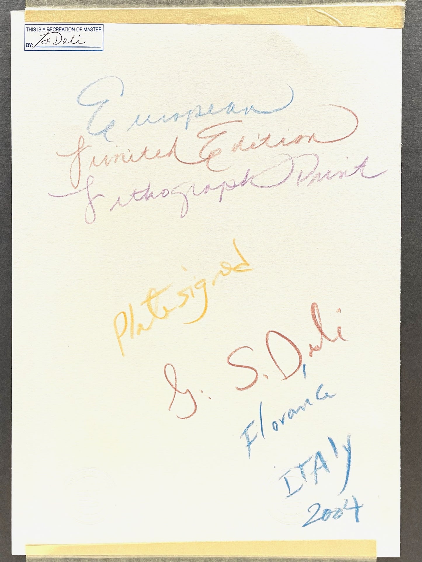 Melting Clock Surrealist Lithograph Attribute Salvador Dali