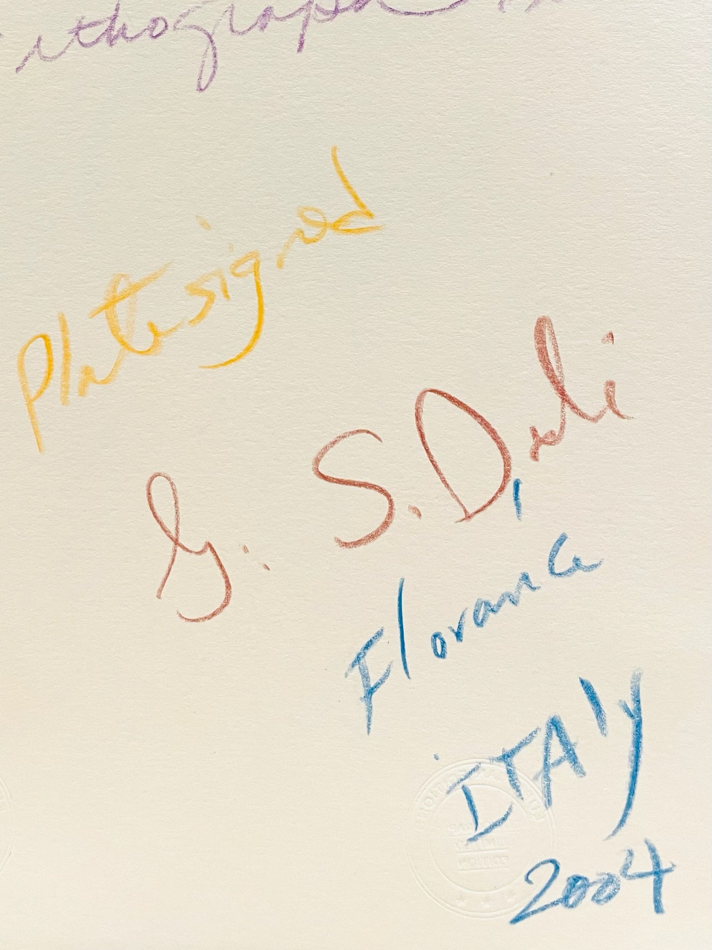 Melting Clock Surrealist Lithograph Attribute Salvador Dali