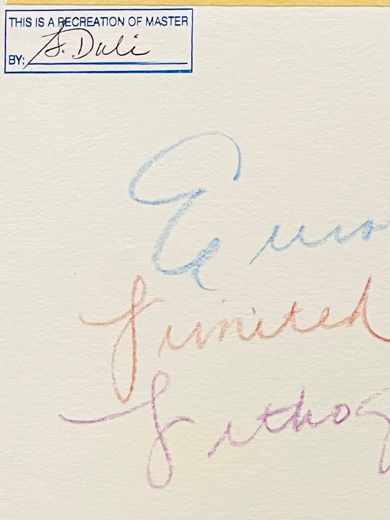 Melting Clock Surrealist Lithograph Attribute Salvador Dali