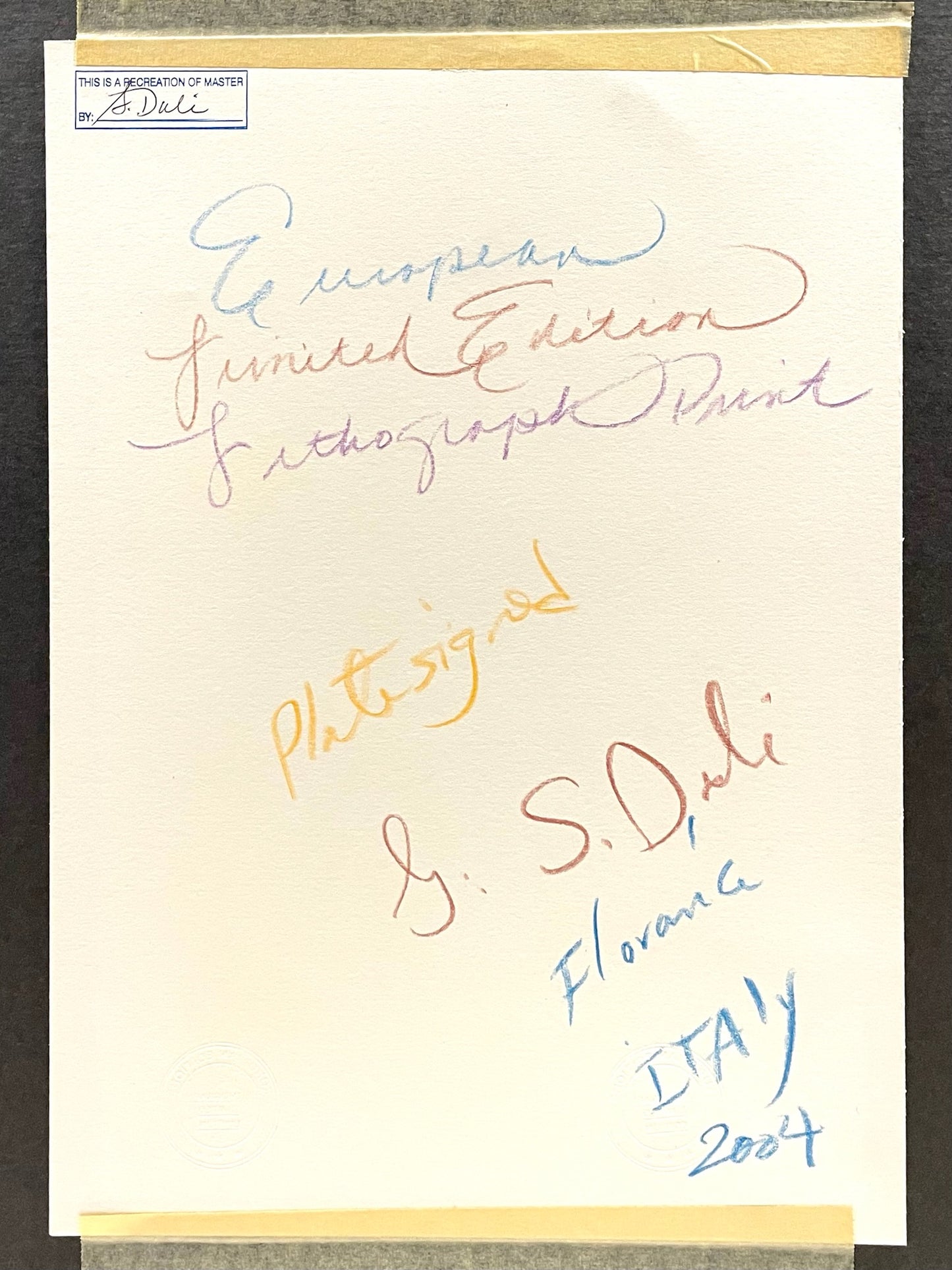 Melting Clock Surrealist Lithograph Attribute Salvador Dali