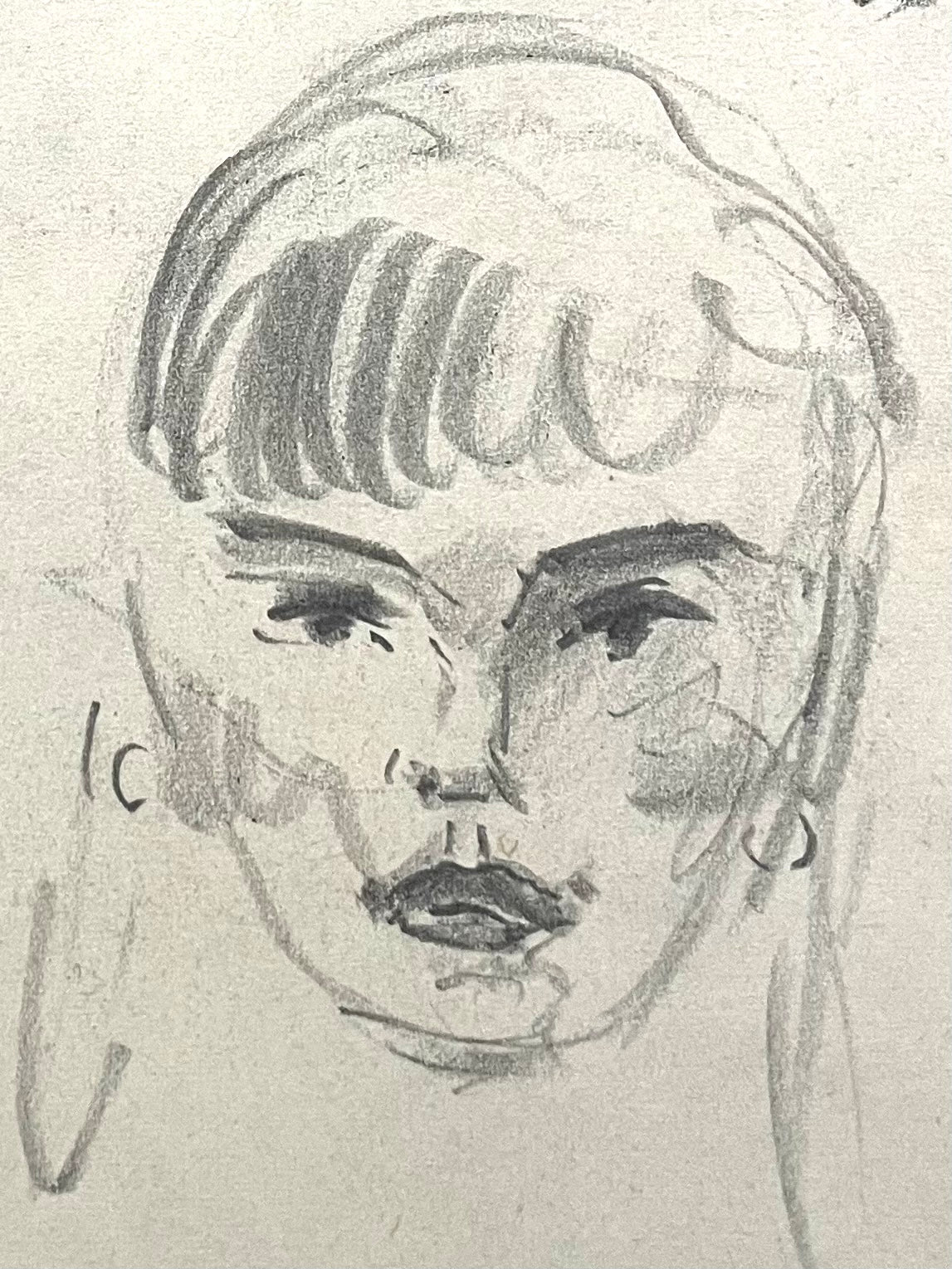 Leonard Scheu Impressionist Architectural and Figure Signed Pencil Drawing