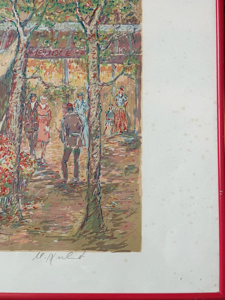 Montmartre Paris Cityscape Impressionist Lithograph Artist Signed Numbered Titled