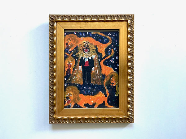 Peter Doig Pigment On Paper Dioror Lion Theme Impressionist 