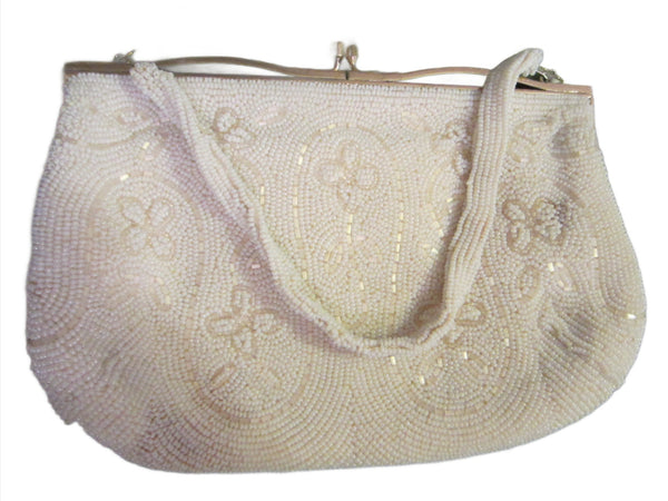 White Beaded Purse Broadway Department Store Japan Exclusive