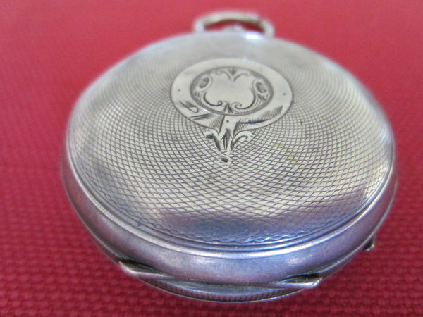 William Ehrhardt Birmingham Key Wind Chain English Silver Pocket Watch