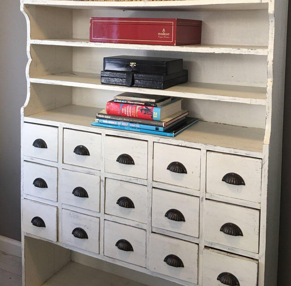 Mid Century Modern White Apothecary Cabinet