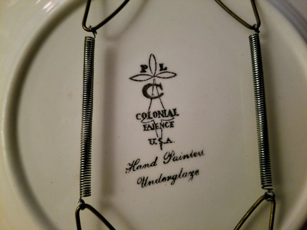 Colonial Faience Hand Painted Pheasant Portrait Signed Collectible Plate