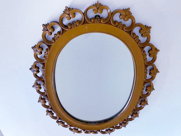 Syroco Syracuse Ornamental American Mid Century Oval Mirror