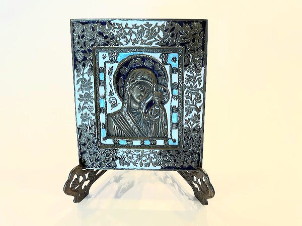 Madonna Child Iconographie Des Renditions de Cheyetogne Bronze Icon
