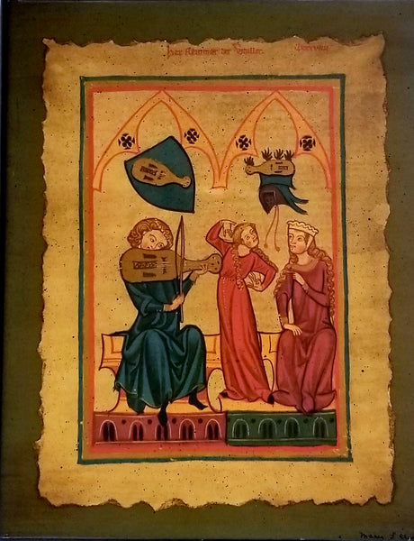 Mary S Clark Decoupage Medieval Opera Signature Panel Print