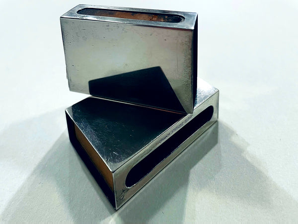 Gorham Sterling Match Box Holders Safety Cover Marked