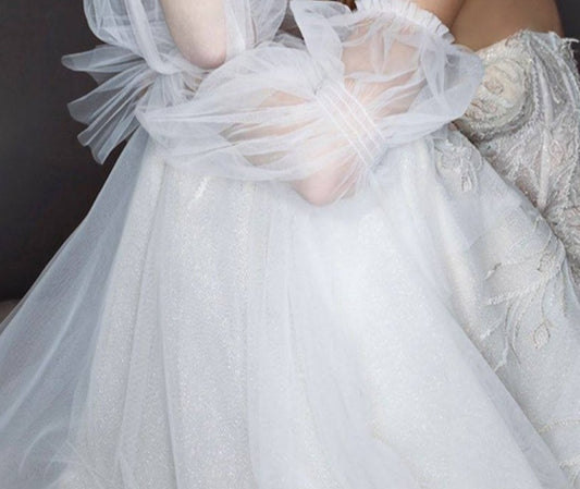 Riki Dalal Pearl Applique Beaded Bridal Gown