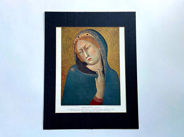 Simone Martini Madonna Illustrated Print Allegato al Calendario Artistico Tresento