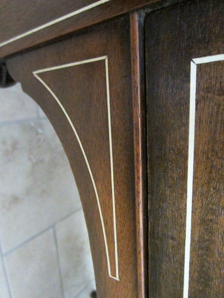Federal Mahogany Sideboard Inlaid Ebonized Lines Fruit Marquetry - Designer Unique Finds 
 - 6