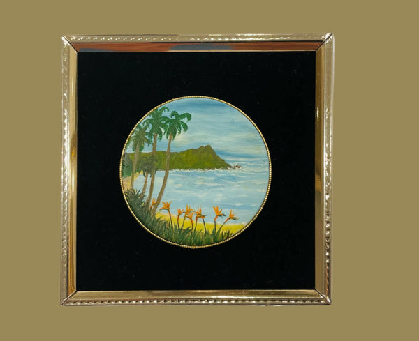 Larry Pratt Black Sand Beach Diamond Head Hawaii Original Paintings