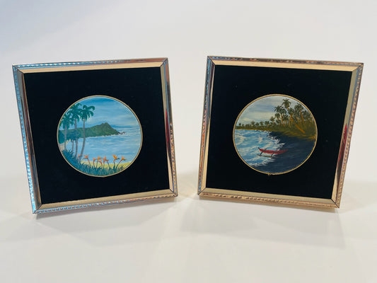 Larry Pratt Black Sand Beach Diamond Head Hawaii Original Paintings