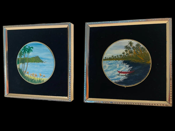 Larry Pratt Black Sand Beach Diamond Head Hawaii Original Paintings