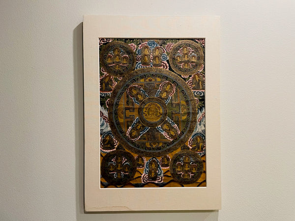 Buddha Tangka Gouache On Paper Ceremonial Art