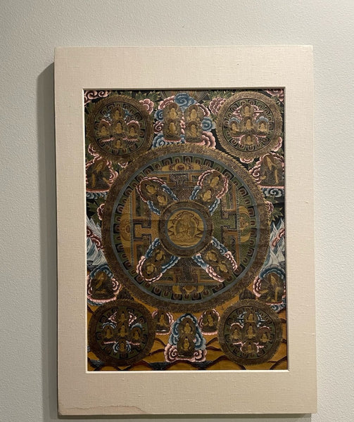 Buddha Tangka Gouache On Paper Ceremonial Art