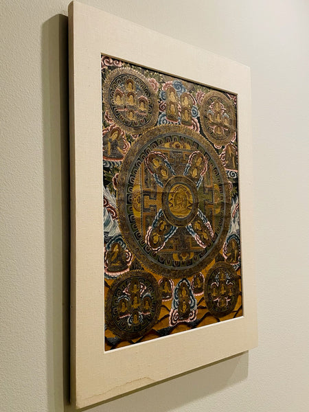 Buddha Tangka Gouache On Paper Ceremonial Art