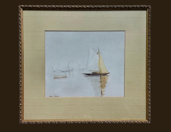 Frank Child Nautical Watercolor Sailboats Oceanic Gouache