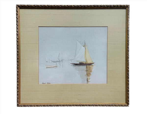 Frank Child Nautical Watercolor Sailboats Oceanic Gouache